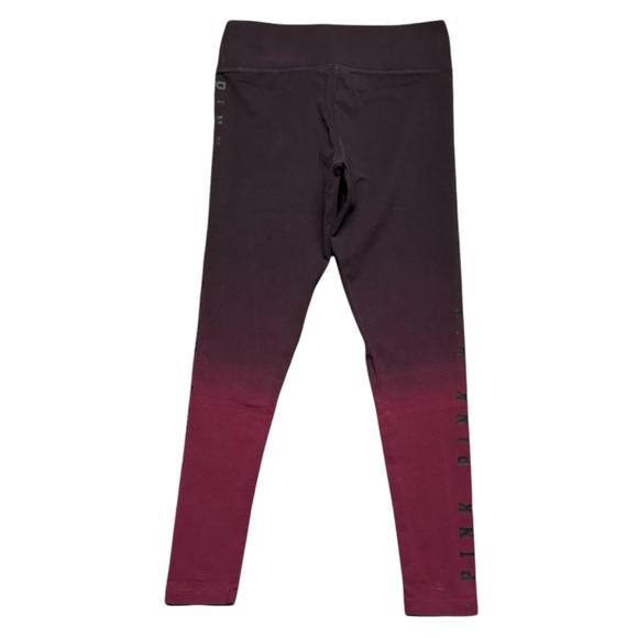 PINK Victoria’s Secret Ombré Leggings Womens Medium‎ Purple Pink Logo Activewear - Picture 2 of 10